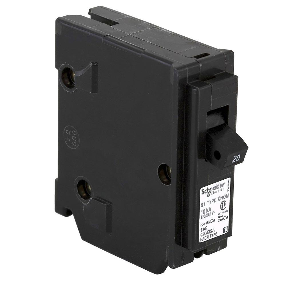 CHOM120 - HomeLine 20 Amp 1 Pole 120 Volt Plug-In Circuit Breaker