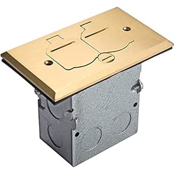 Copy of 705507-C 1G Floor Receptacle, 20A Duplex, Brass