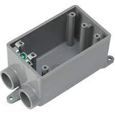 PVC FS Box FSS 1G 2H 1/2" (Same Sid)