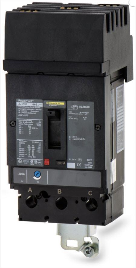 JDA36200 - Square D 200 Amp 3 Pole 600 Volt Molded Case Circuit Breaker